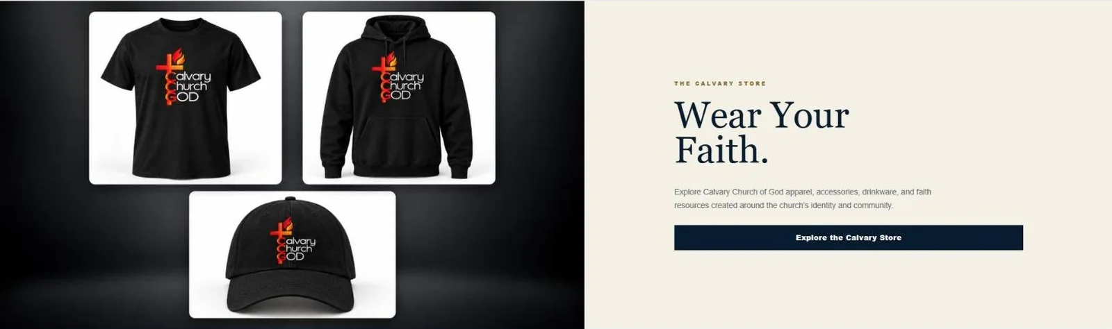 The Calvary Store section on the Calvary Church of God website